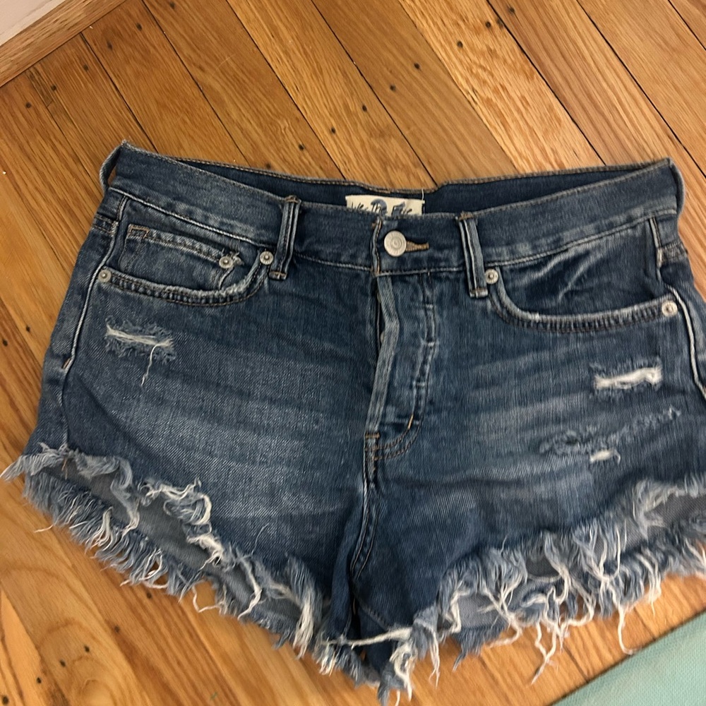 Free People Denim Distressed Women's Jean Shorts